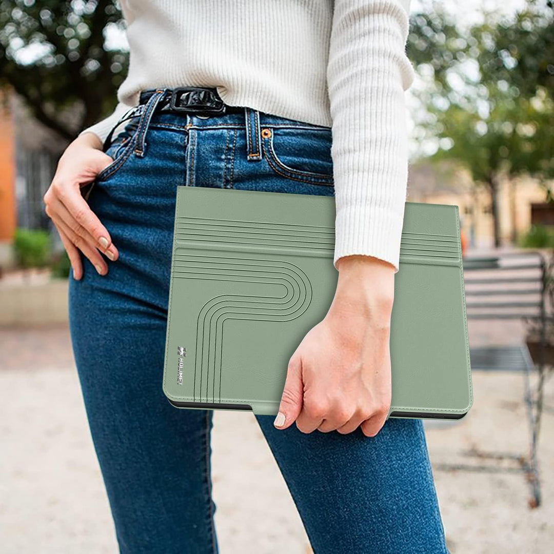 HOLIMET Hülle für iPad 9. Generation (2021) mit Stifthalter, iPad 8/7. Generation (2020/2019) PU-Led