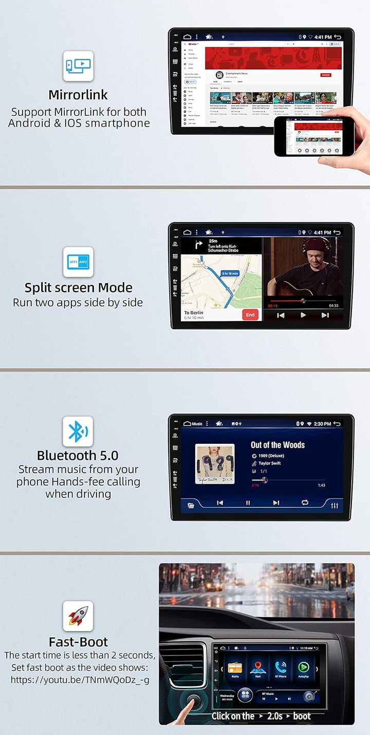 JOYX - 6G+128G - Android 15 IPS Autoradio Passt für Citroen Berlingo (2008-2019) - Kabellos CarPlay/
