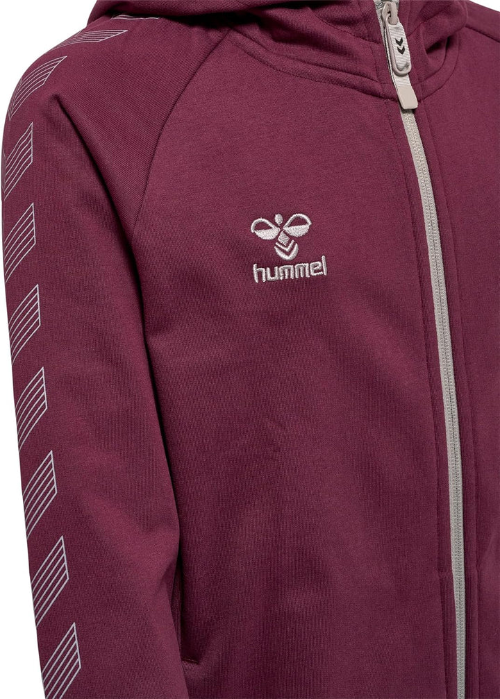 hummel Hmlmove Grid Zip Hoodie Unisex Kinder Multisport 164 Grape Wine, 164 Grape Wine