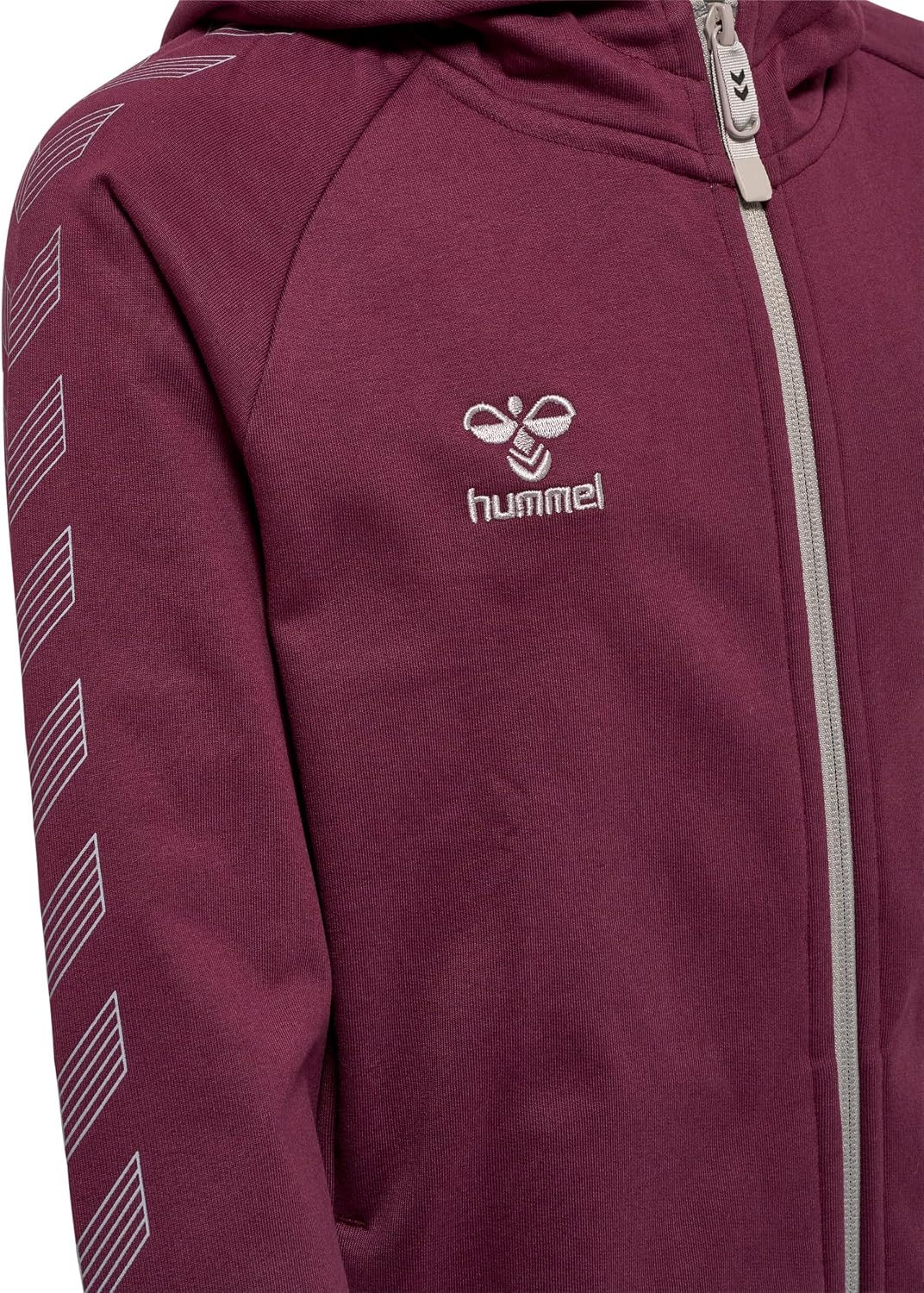 hummel Unisex Kinder Hmlmove Grid Cotton Zip Hoodie Kids Hooded Sweatshirt 140 Grape Wine, 140 Grape