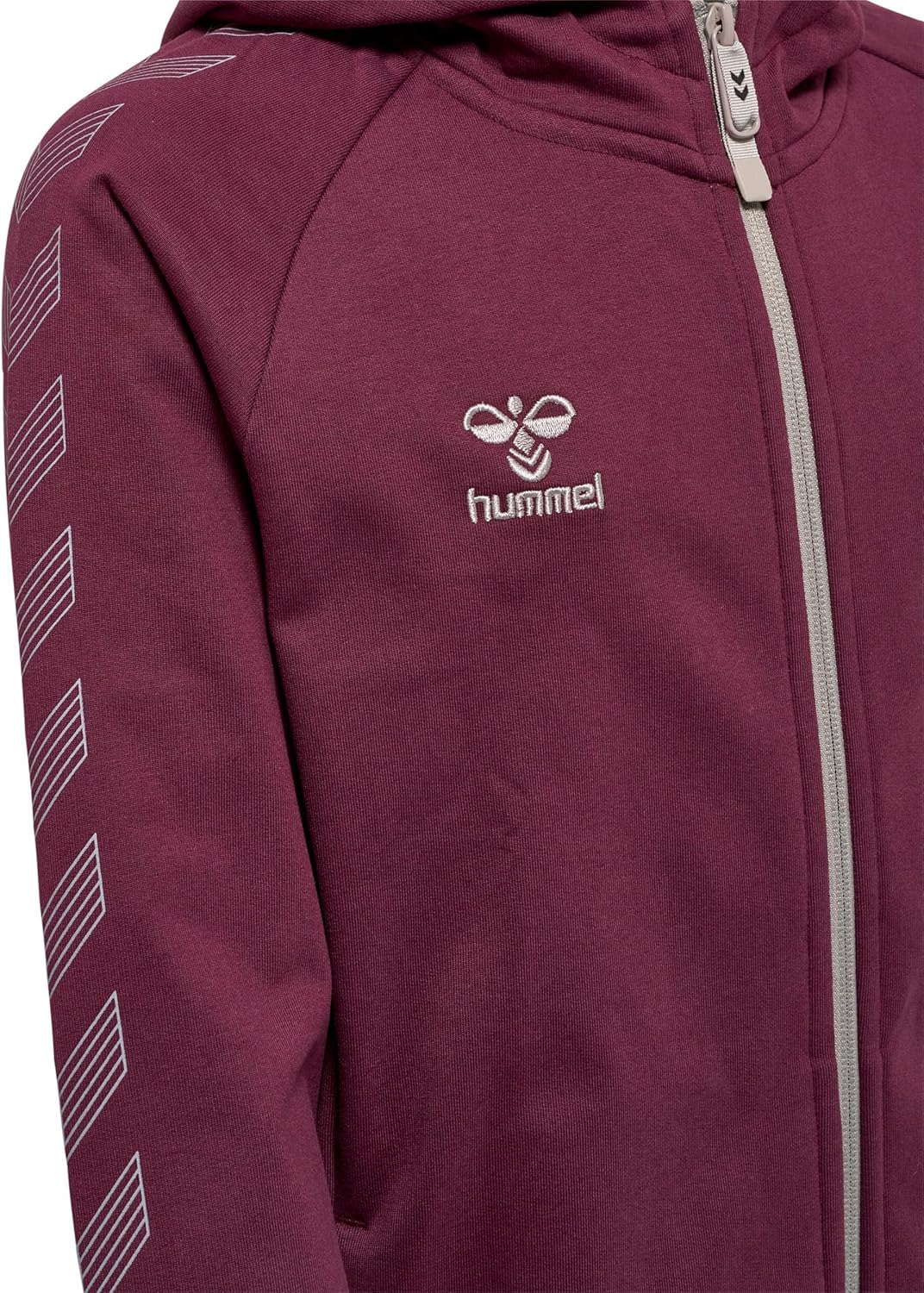 hummel Unisex Kinder Hmlmove Grid Cotton Zip Hoodie Kids Hooded Sweatshirt 140 Grape Wine, 140 Grape