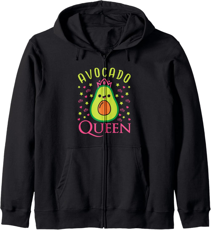 Avocado-Geschenk für Damen und Mädchen, lustige Avocado-Königin Kapuzenjacke