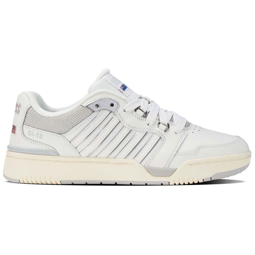 K-Swiss Leder Turnschuhe Rival Si-18 weiss 41 EU Blnc Gray Ant Wht, 41 EU Blnc Gray Ant Wht