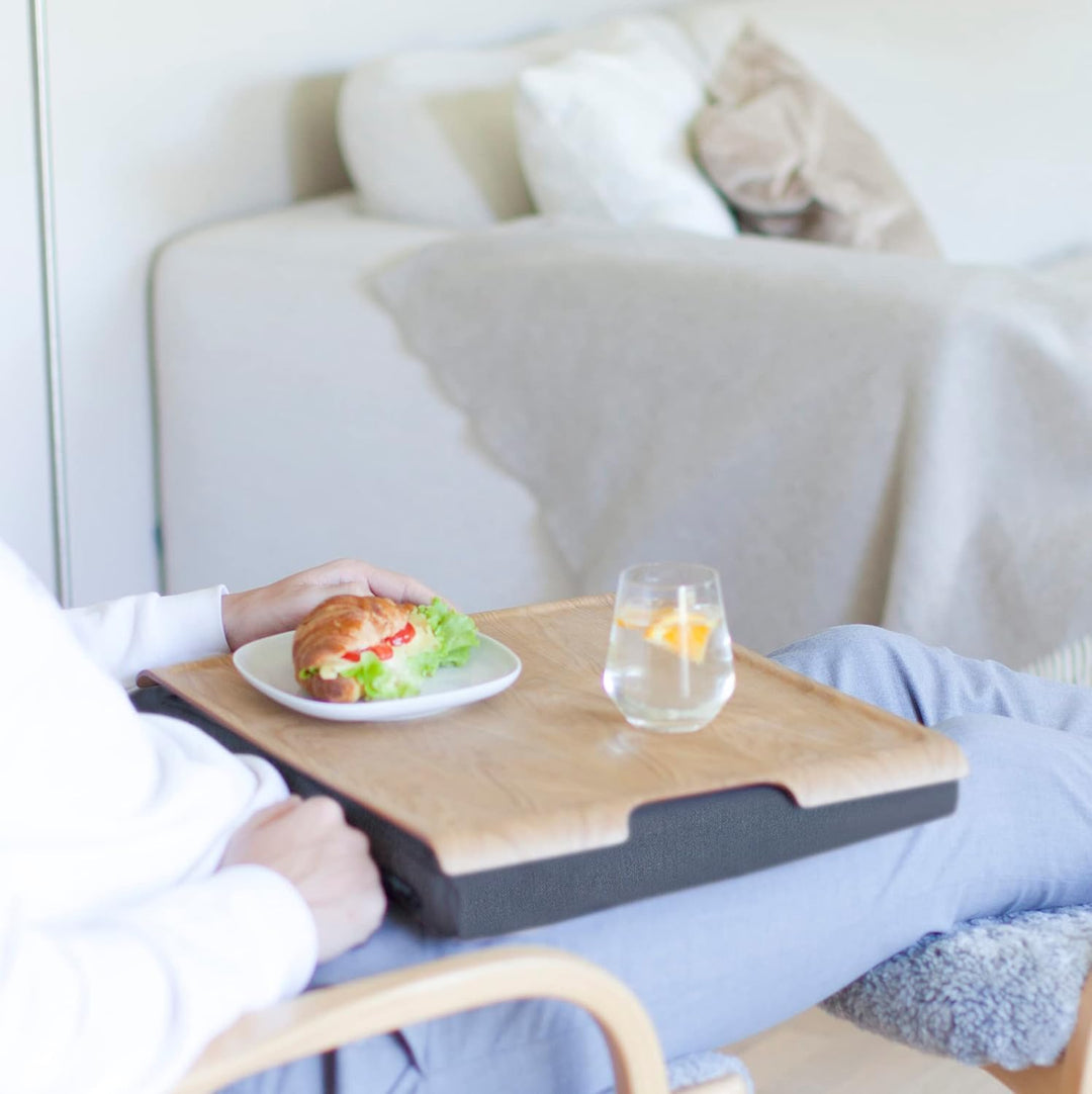 Bosign. Knietablett Laptray mit Sitzsack-Kissen für Laptop, Frühstück. Abnehmbarer und waschbarer Ki