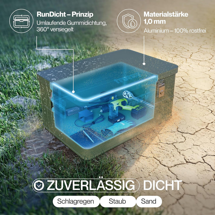 Aluminium Box mit Deckel Auswahl Grün Alu Kiste Box Alukiste Transportbox Metallbox Alu Aufbewahrung