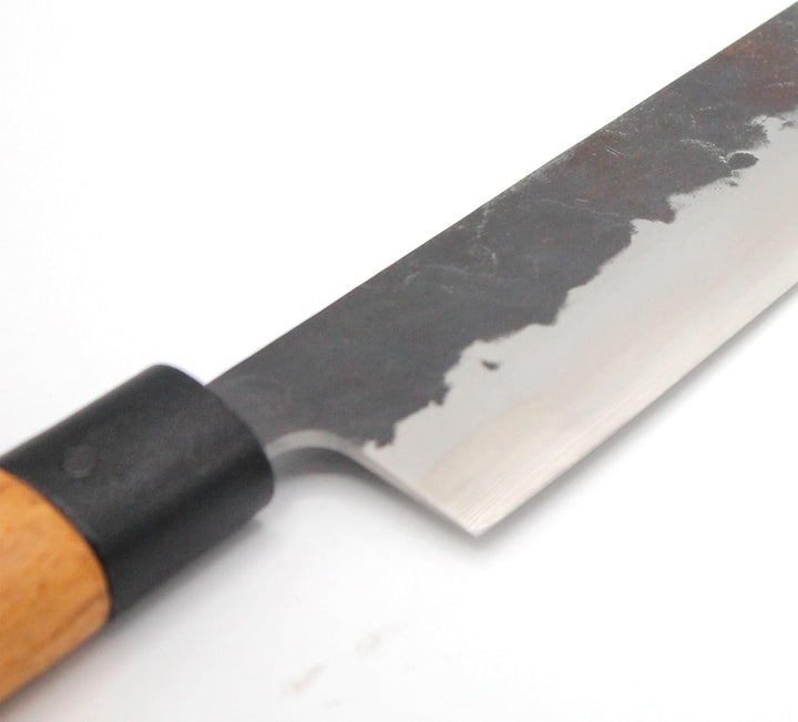 Chef Küchenmesser 18 cm - Japanisches Messer mit gehämmerter Stahlklinge 2.5 mm HCR Härte 58 - Profi