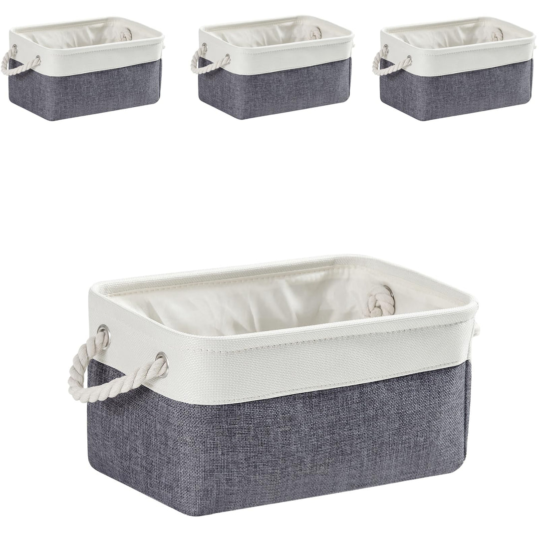 Mangata aufbewahrungskorb Stoff 4er Set, Kleine aufbewahrungsbox Schrank, Korb aufbewahrung Stoff mi