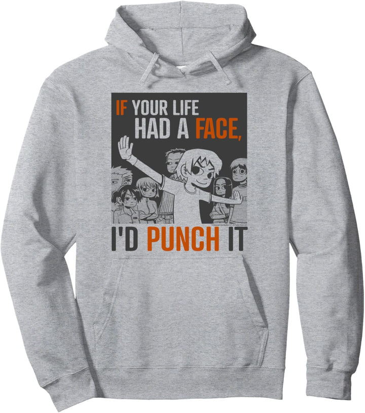 Scott Pilgrim Vs. The World Face Punch Poster Pullover Hoodie