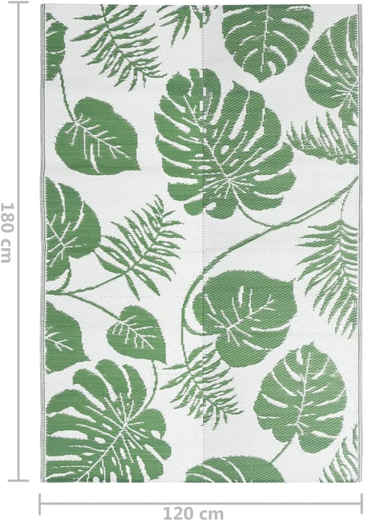 Gecheer Outdoor Teppich Doppellagiges Jacquard-Muster Balkon Terrasse Garten Aussenteppich Balkontep