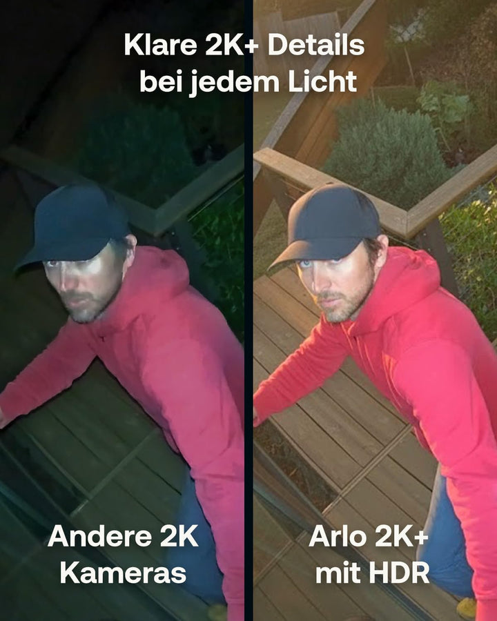 Arlo Pro 6 Überwachungskamera Aussen WLAN, Kabellos, 2K+HDR, Farb-Nachtsicht, Zwei-Wege Audio, Beweg