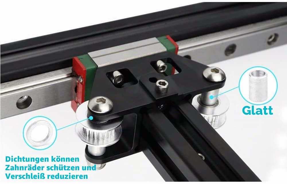 Iegefirm 2 StüCk -Aluminium-Y-Gantry-FüHrung 3D-DruckzubehöR für Ultra-High-Speed für VzBoT 3D-Dru