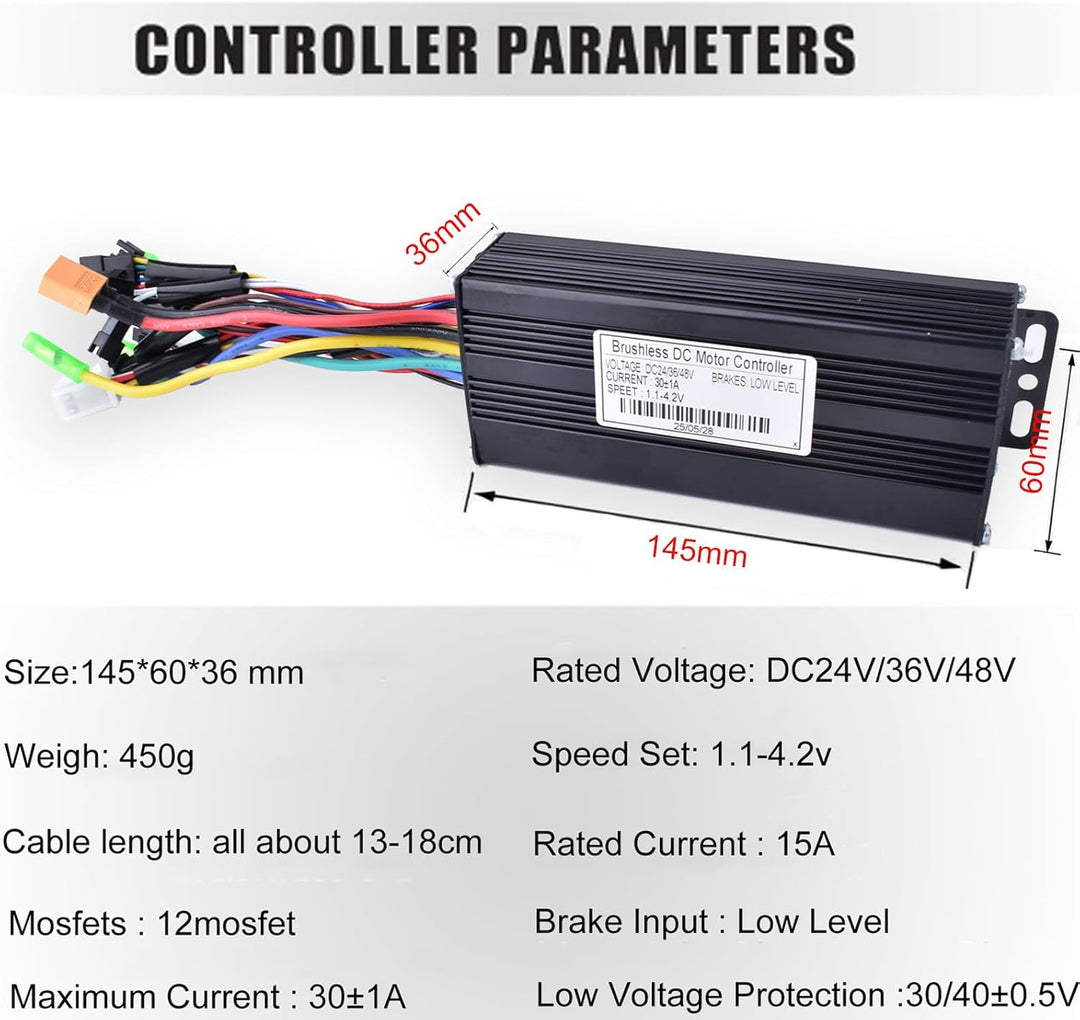 Kunray 36V 48V 52V 60V Brushless Motor DC Controller Mit LCD Anzeige 3-Modus-Sinuswelle Controller 7