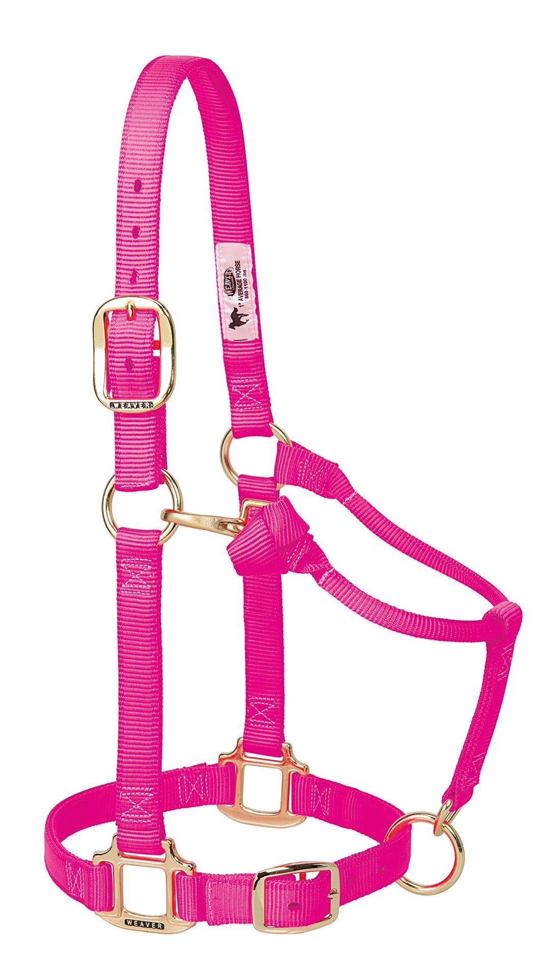 Weaver Leather Original Nylonhalfter für Pferde, verstellbar Large Horse Diva Pink, Large Horse Diva