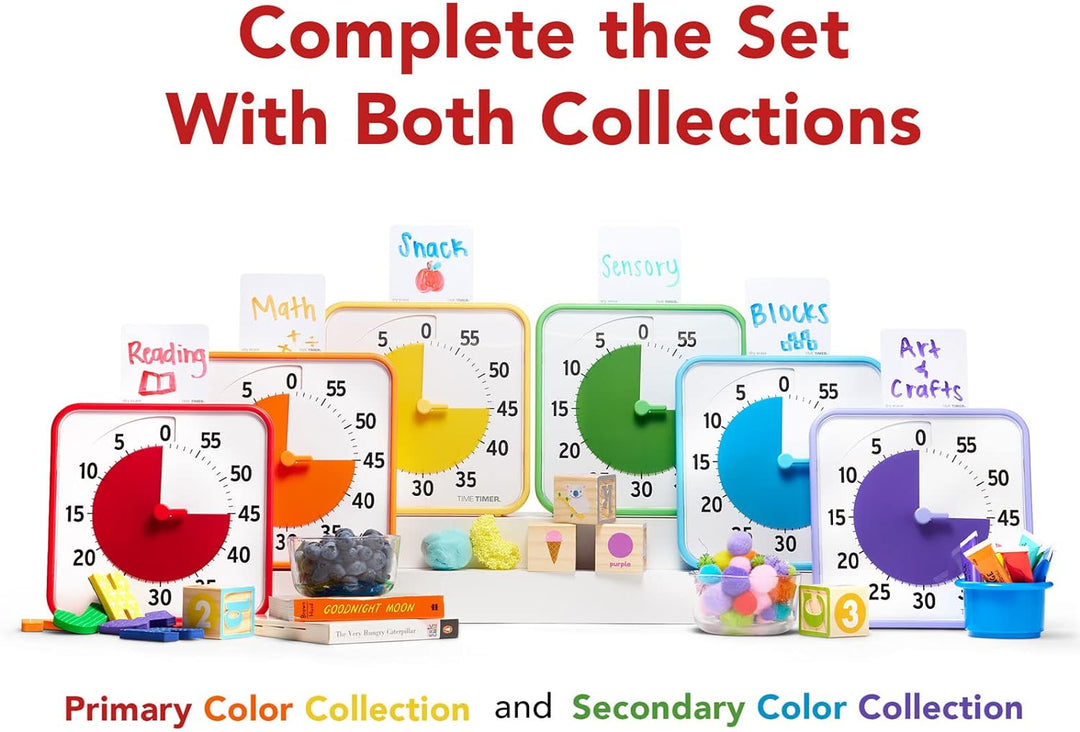 Time Timer Medium Klassenzimmer-Set–60 Min. Visueller Timer für Kinder mit Trocken Abwischbaren Akti