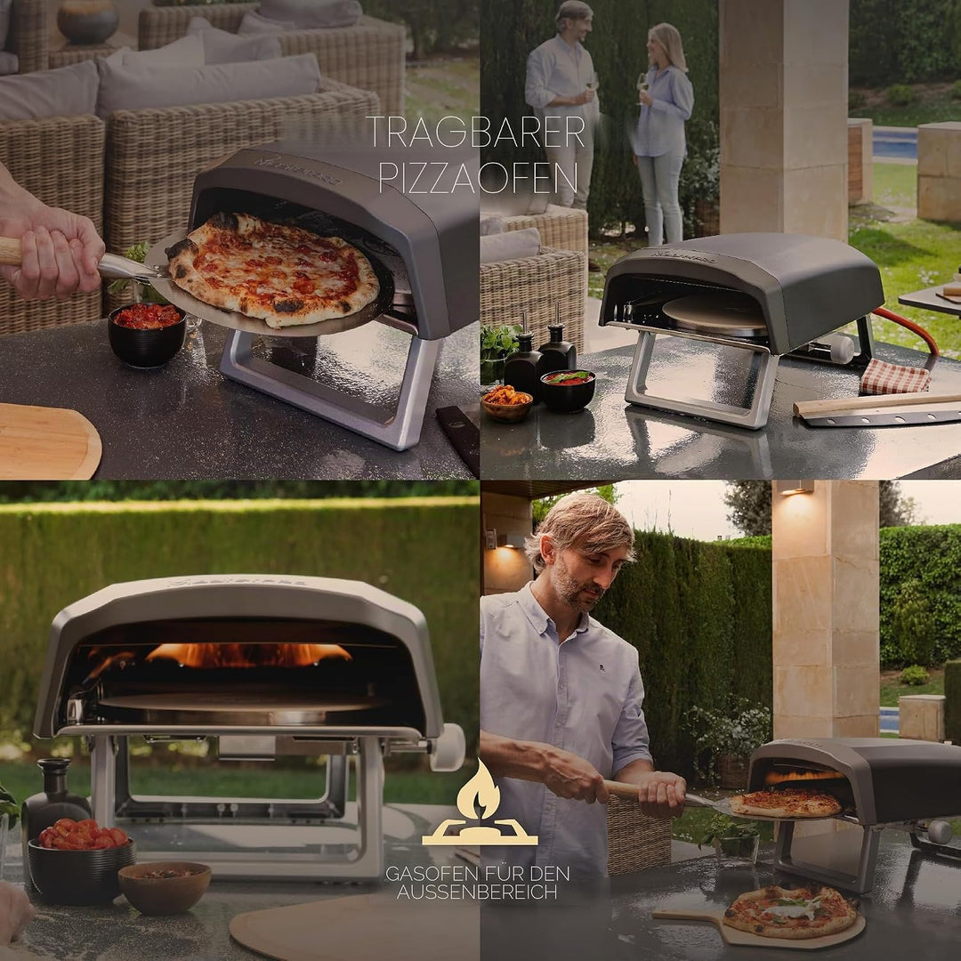 MasterPRO Napoli Drehbackofen für Gas-Pizza, schnelles, gleichmässiges Garen, Leistung bis zu 500 °C