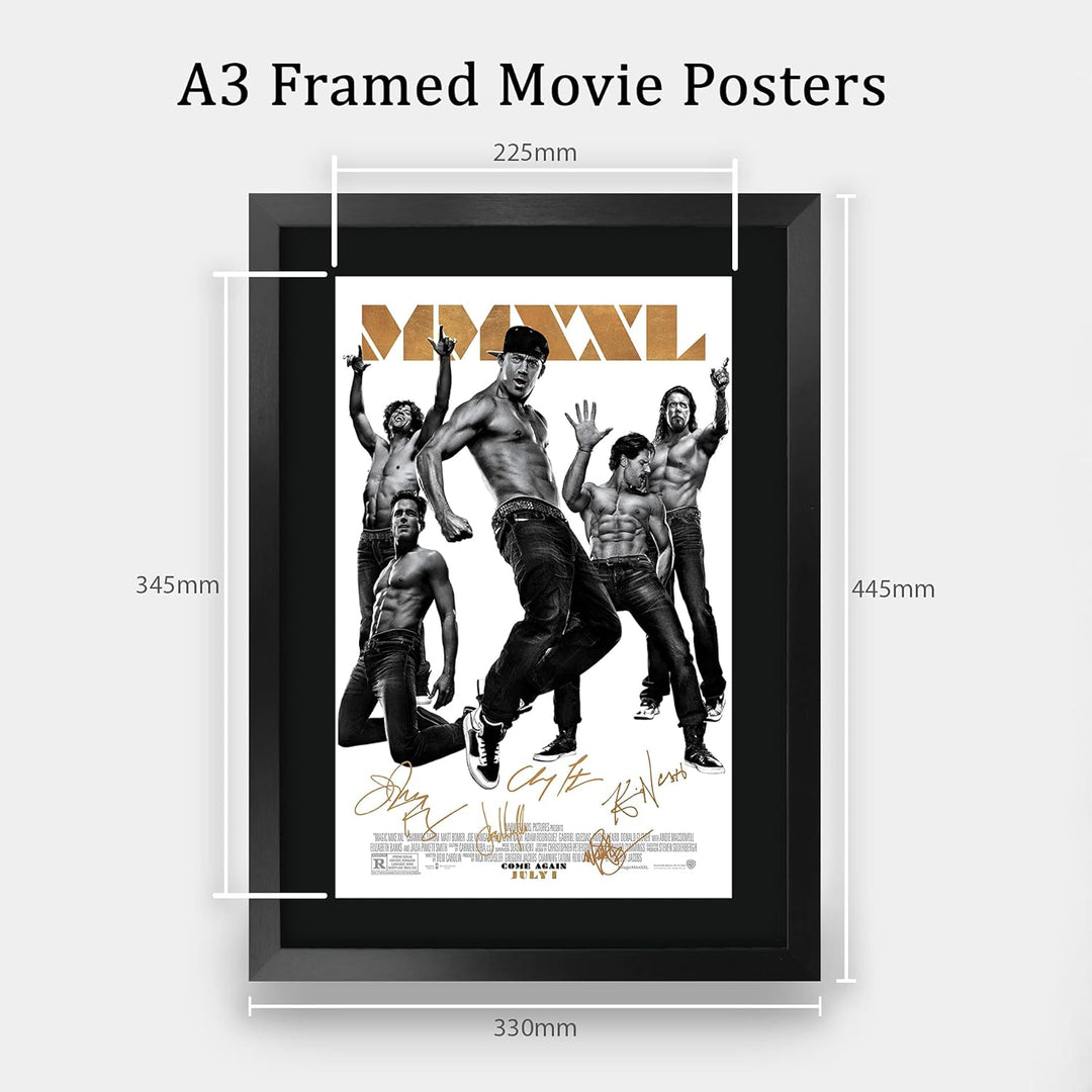 HWC Trading FR A3 Magic Mike XXL Channing Tatun Geschenke gedrucktes Poster signiert Autogramm Bild
