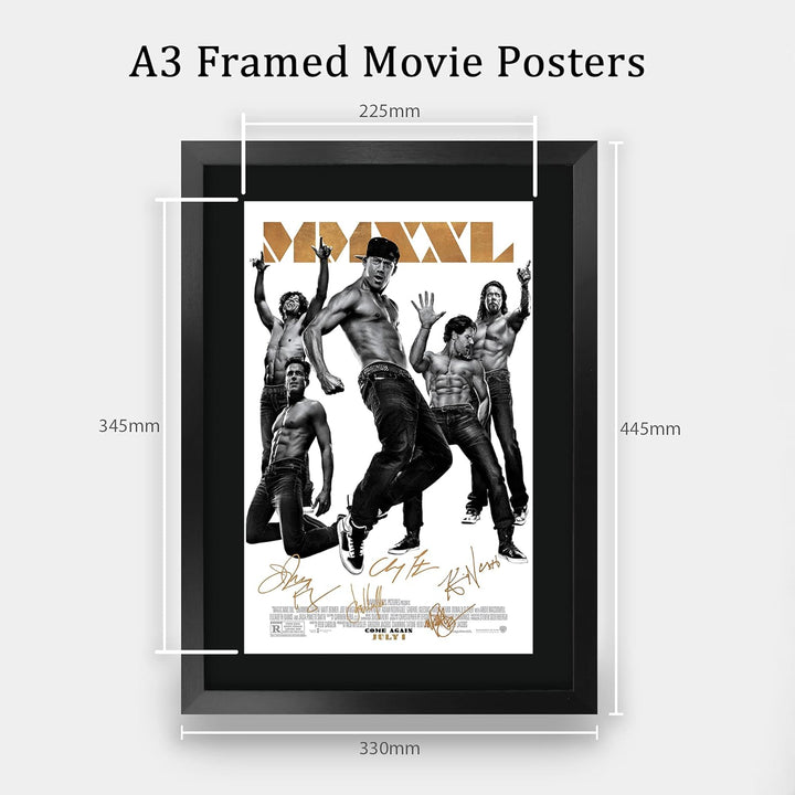 HWC Trading FR A3 Magic Mike XXL Channing Tatun Geschenke gedrucktes Poster signiert Autogramm Bild