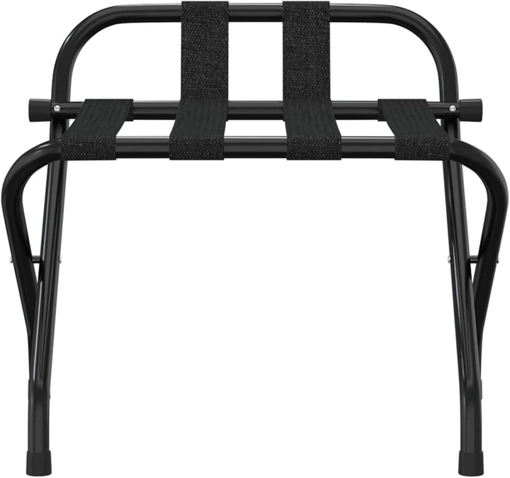 Festnight Kofferständer Klappbar Kofferablage mit Rückenlehne Gepäckablage Schwarz 56x39x52 cm Gepäc