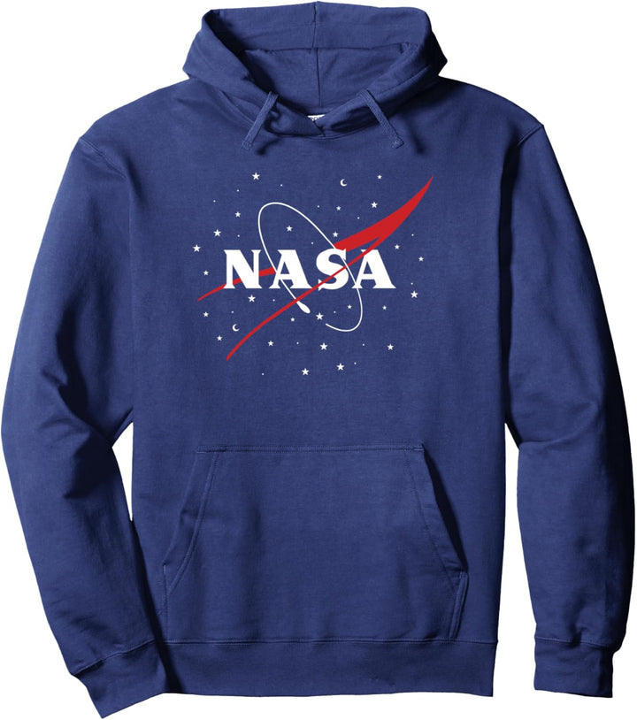 NASA Stars And Moons Space Logo Pullover Hoodie