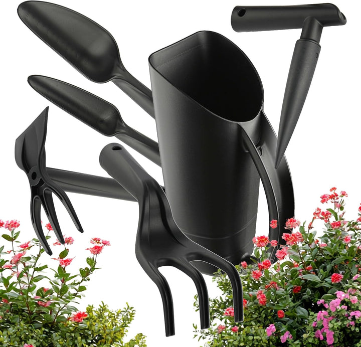 Gartengeräte-Set, 6-teilig: Schaufel, Hacke, Rechen, Gartenkrallen | Schaufel, Schmetterling, Pickni