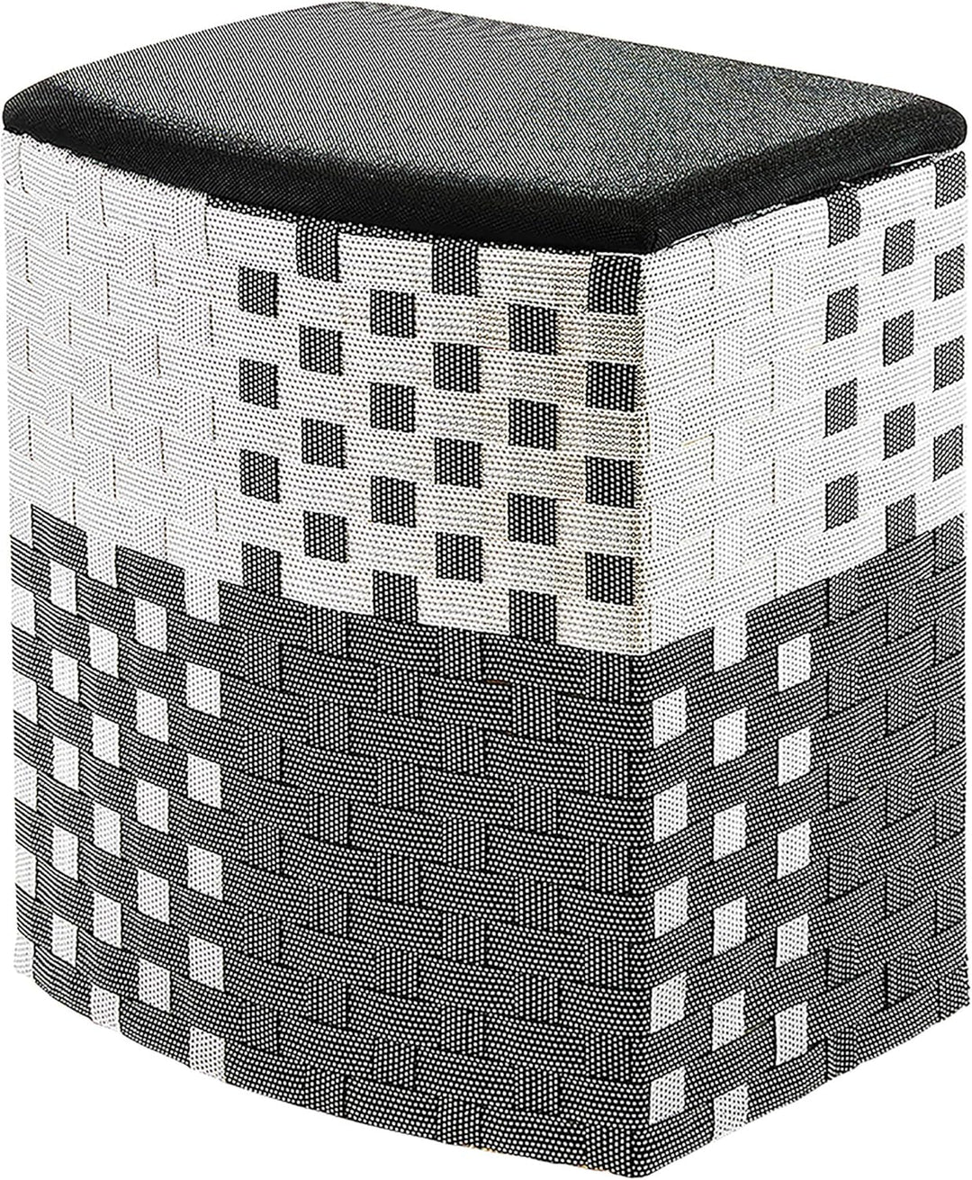 Kobolo Wäschebehälter Wäschesammler Wäschekorb - Nylon - schwarz-weiss - 44x32x52 cm, Schwarz-weiss
