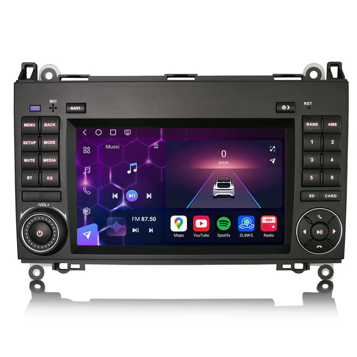 Erisin 7 Zoll 8-Kern 4GB+64GB Android 14 Autoradio 2Din mit GPS Navigation für Mercedes R-Klasse W25