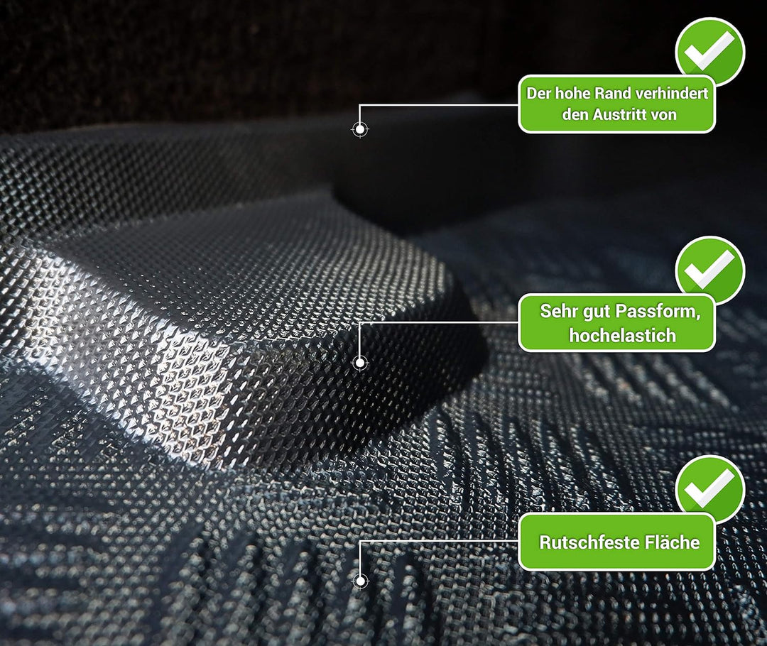 moto-MOLTICO Kofferraumwanne Laderaumwanne Kofferraummatte passend für BMW X3 E83 2003-2010