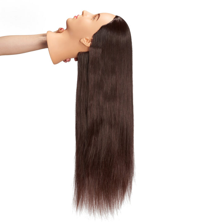 Hairingrid Mannequin-Kopf, 66-71 cm, Kunsthaar, inkl. Halterung braun, braun
