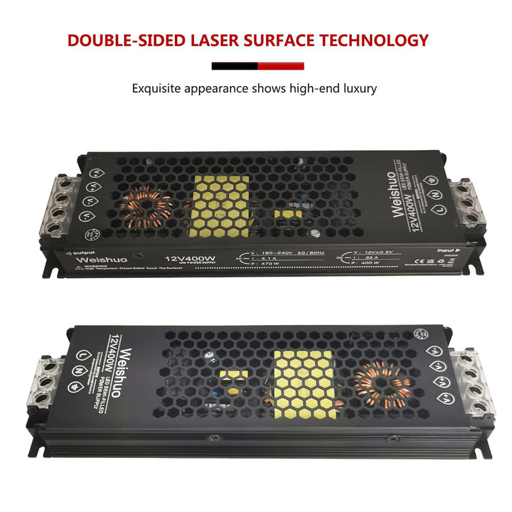 LED Trafo 12V 400W 33.3A IP20 LED Transformator AC 220V auf DC 12 Volt Konstante Spannung Schlankes