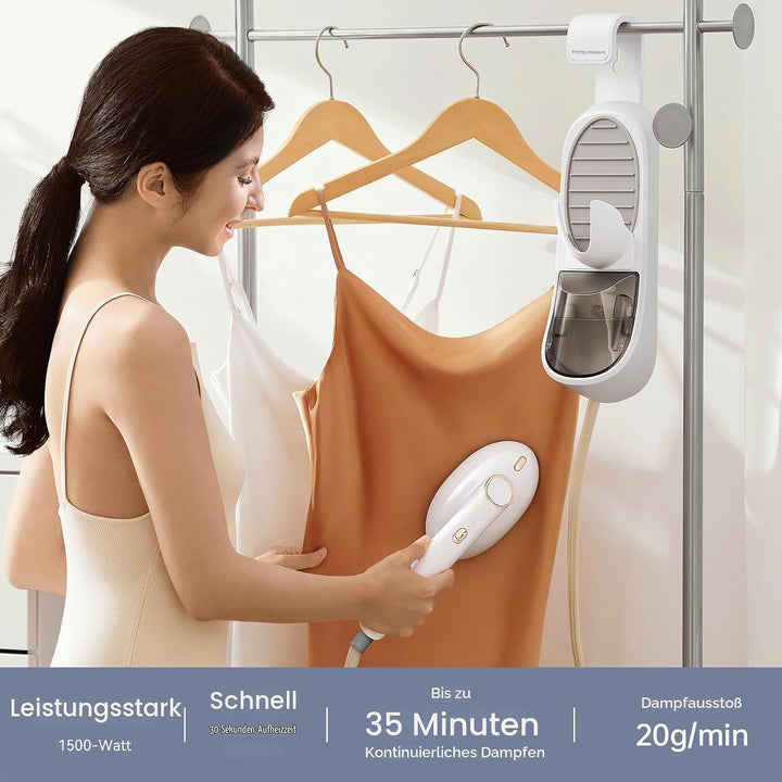 Dampfbügelstation für Haushalt und Büro, Professionelles Dampfer für Kleidung, 1500W Grosse Sohle Bü