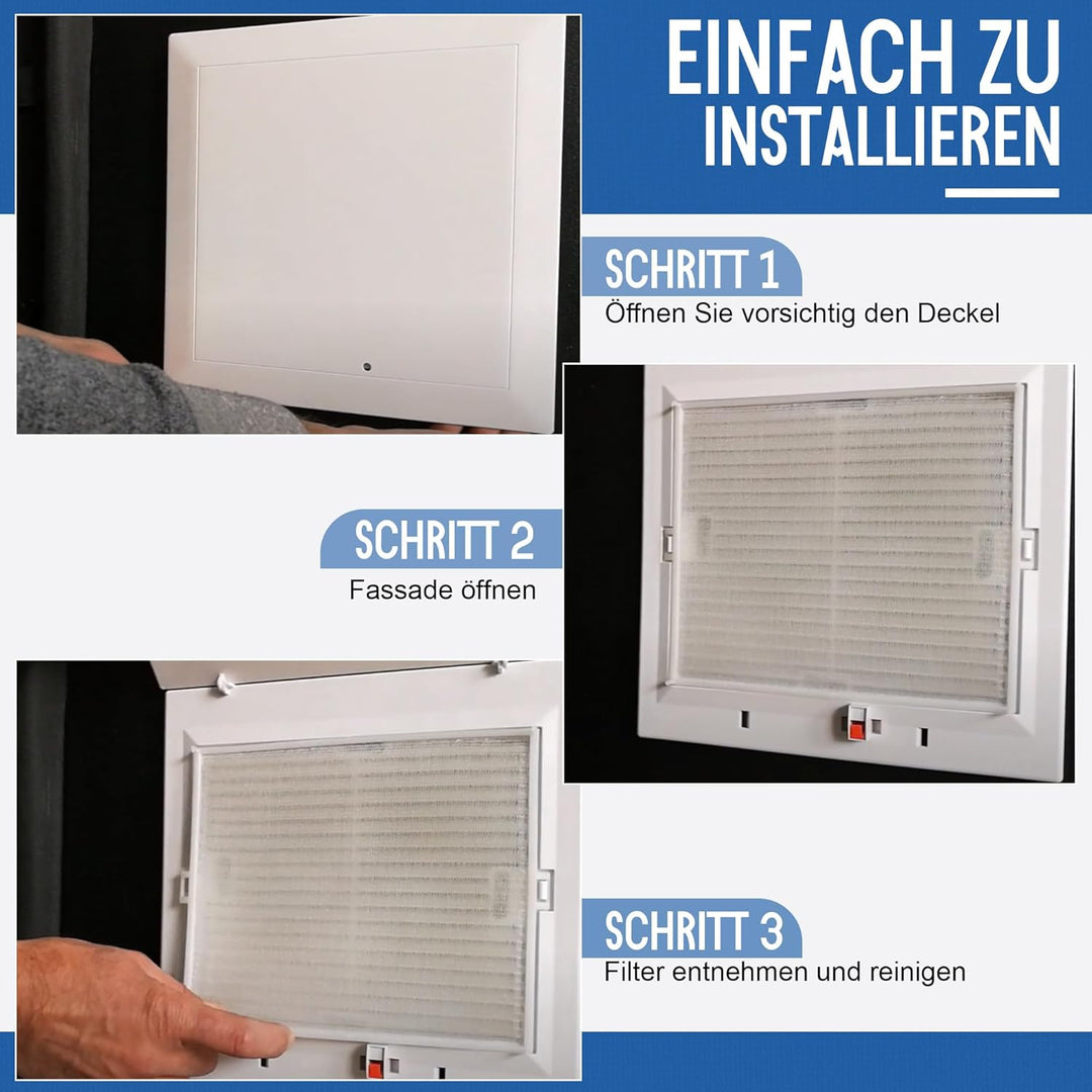 Enhon 2 Stück ErsatzLuftfilter Kompatibel mit Helios Badlüfter, Hohe Filterleistung Gegen Staub und