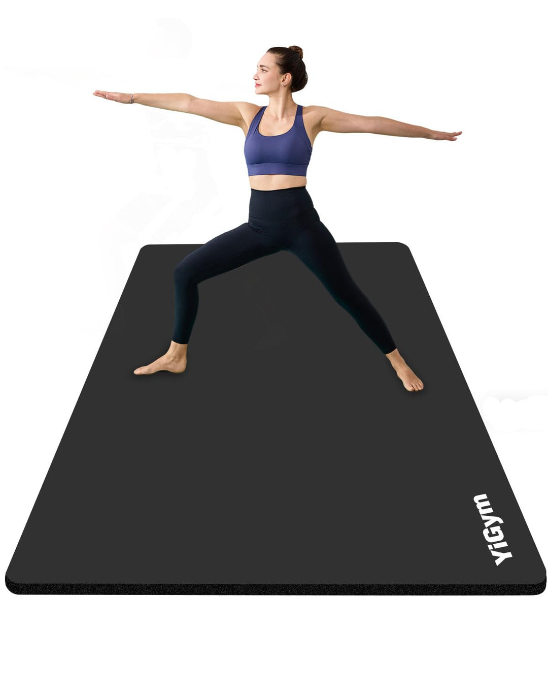 Gymnastikmatte 195x90cm Gross Yogamatte 10/15mm Dicke XL Fitnessmatte | Mit Tragegurt und Tasche, Ru