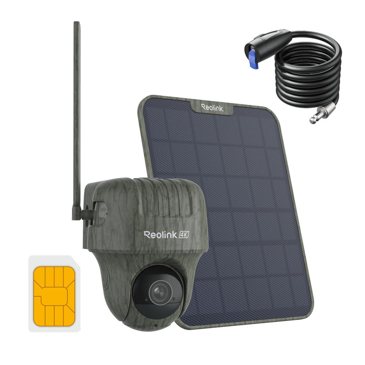 Reolink 4K 3G/4G LTE PTZ Überwachungskamera Aussen mit SIM-Karte, Wildkamera mit Bewegungsmelder Nac