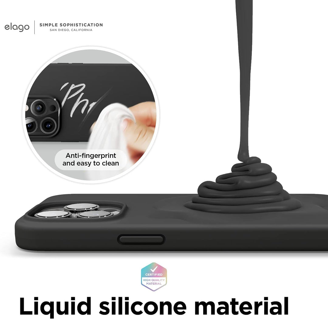 elago Schutzhülle aus Flüssigsilikon, kompatibel mit iPhone 13 Pro (6,1 Zoll), Rundumschutz – stossf