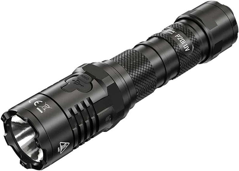 Nitecore Taschenlampe P20i UV - Taktische Akku-Taschenlampe mit 1.800 Lumen & UV-Licht - USB-C aufla