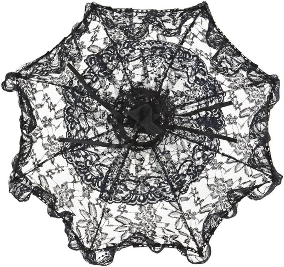 VON LILIENFELD Spitzenschirm Brautschirm Hochzeitsschirm Damen Klein Accessoire Tüllborte Josephine