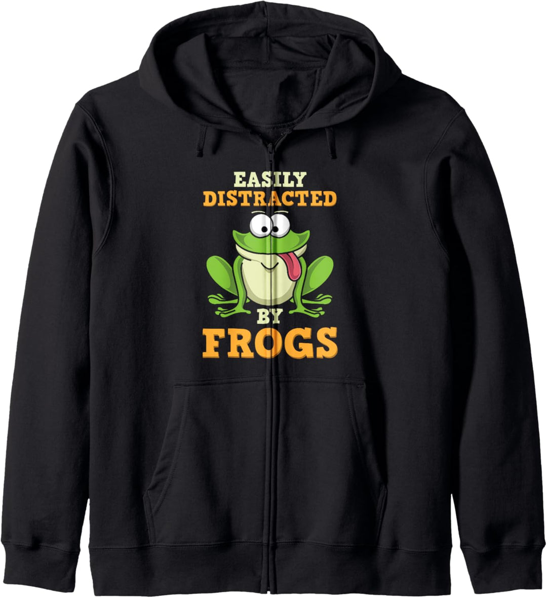 Easily Distracted By Frogs Lustiger Grüner Frosch Kapuzenjacke