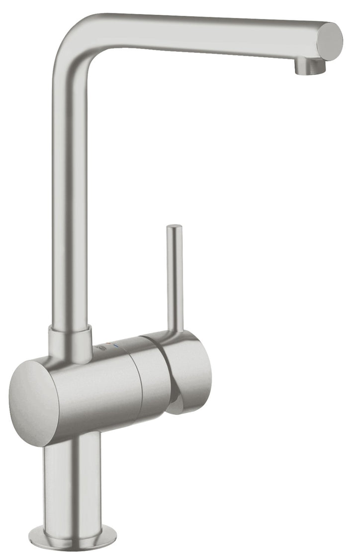 GROHE Minta - Einhand-Spültischarmatur (L-Auslauf, Einlochmontage, schwenkbarer Rohrauslauf, schnell