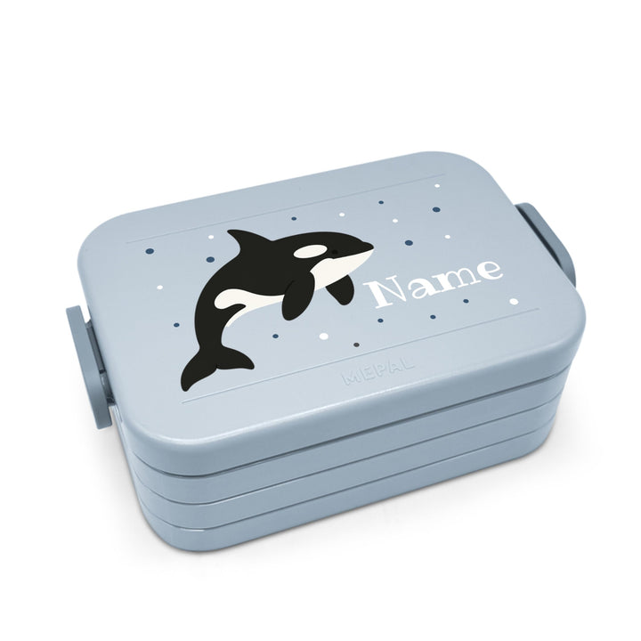 printplanet® Personalisierbare Brotdose „Layout Orca“ – Lunchbox/Bento Box von Mepal – mit eigenem N
