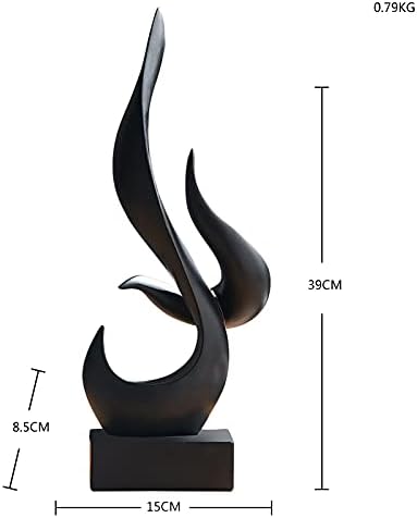 Moderne Deko Skulptur Kunst Schwarze Flamme Deko Statue, Wohnzimmer Schlafzimmer Dekoration Skulptur