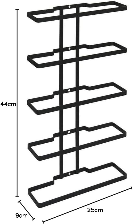 Metaltex 382925000 Wine-Wall Lava Flaschenregal 5er