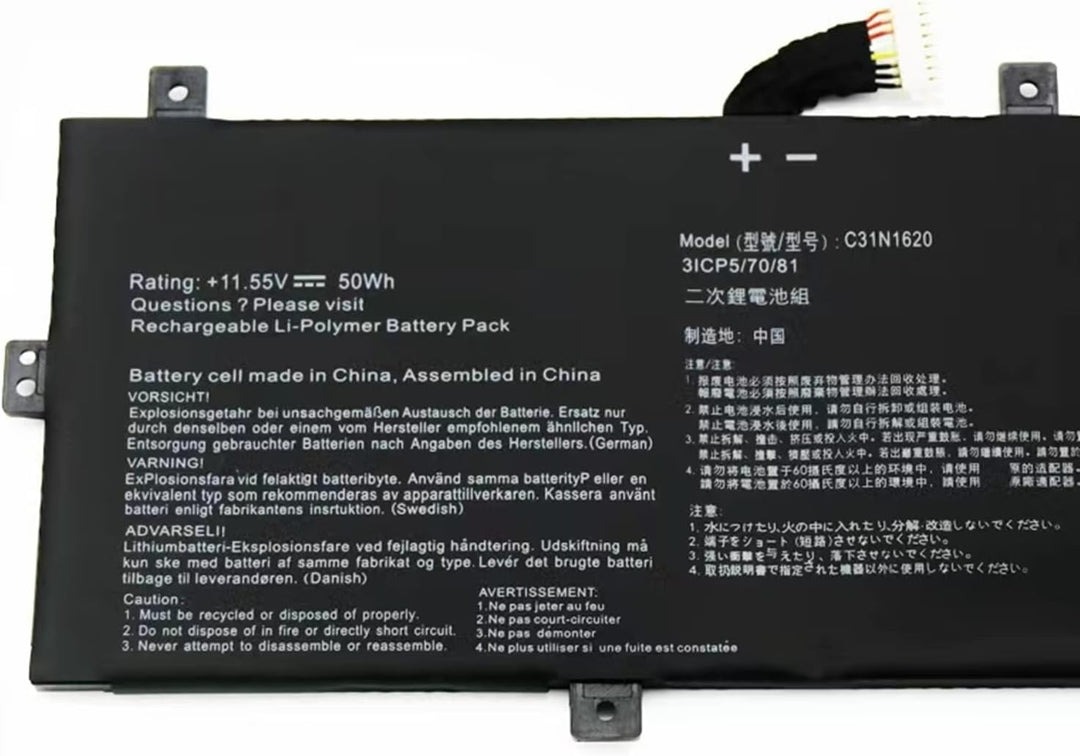 PUGASR C31N1620 Laptop Akku Kompatibel mit ASUS Zenbook UX430 UX430U UX430UA U4100 U4100U U4100UN UX
