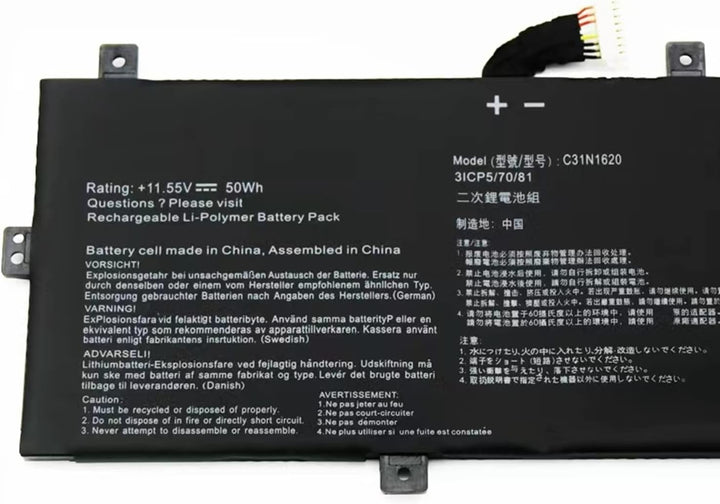 PUGASR C31N1620 Laptop Akku Kompatibel mit ASUS Zenbook UX430 UX430U UX430UA U4100 U4100U U4100UN UX