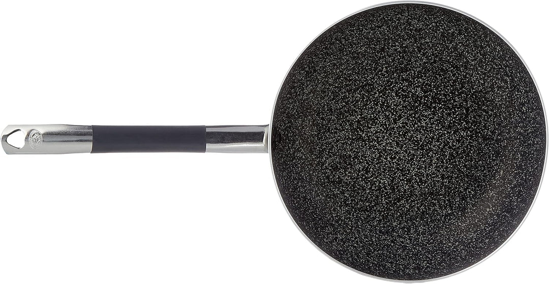 Pentole Agnelli ALSA111BINF32 Kochgeschirr versenkt Hoch versenkte Aluminiumpfanne, Edelstahlgriff,