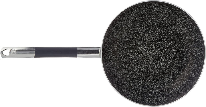 Pentole Agnelli ALSA111BINF32 Kochgeschirr versenkt Hoch versenkte Aluminiumpfanne, Edelstahlgriff,