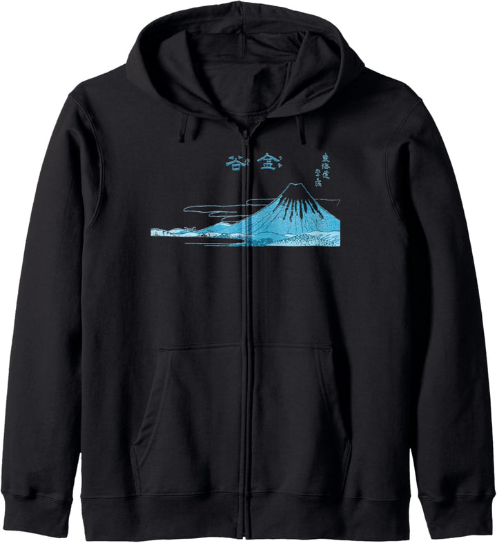 Berühmte Klassische Japanische Kunst Hokusai Fuji Stilvoll Kapuzenjacke