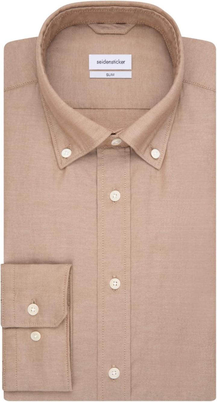 Seidensticker Herren Business Hemd - Bügelfreies, schmales Hemd - Slim Fit - Langarm - Button-Down-K
