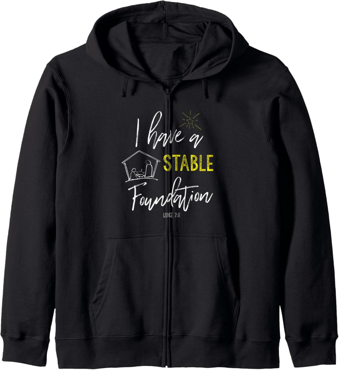 I Have A Stable Foundation Christian Christmas Manger Star Kapuzenjacke