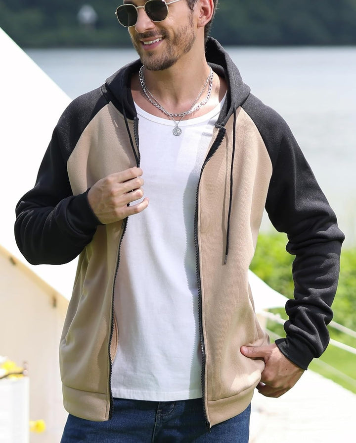 YawYews Sweatjacke Herren Zipper Hoodie Kapuzenjacke Herren Sweatjacke Mit Kapuze Sweatshirt Jacke R