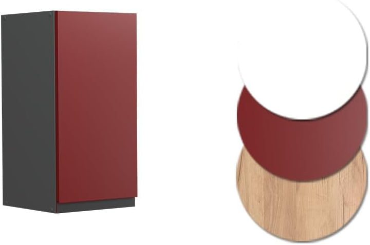 Vicco Hängeschrank R-Line, Rot/Anthrazit, 30 cm J-Shape Rot Hängeschrank 30 cm, Rot Hängeschrank 30